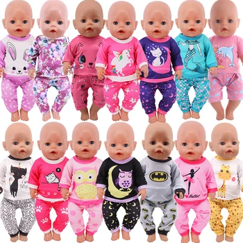 2 Adet/takım=Gömlek + Pantolon oyuncak bebek giysileri Aksesuarları Doğan Bebek İçin 43cm Ürün ve 18 İnç amerikan oyuncak bebek kız Oyuncakları ve Bizim Nesil