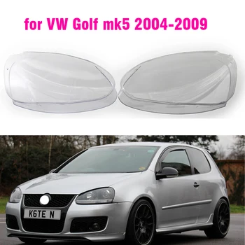 1 adet Araba ön far camı Kapak VW Golf MK5 V 5 GTI 2004 2005 -2009 Otomatik Abajur konut kapakları şeffaf