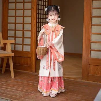 Hanfu Kadınlar Çin Geleneksel Halk Tang Takım Elbise Peri Performans Giyim Oryantal Çin Kostüm Çocuklar Sahne Dans Elbise