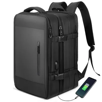Büyük Kapasiteli seyahat sırt çantası Erkekler Kadınlar İçin Çok Fonksiyonlu Çanta Bagaj USB Şarj Rahat Genişletilebilir 17 İnç Laptop Sırt Çantaları