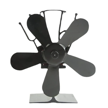 Isı tahrikli beş bıçaklı Fan eko şömine fanı ısı ile çalışan soba fanı şömine fanı