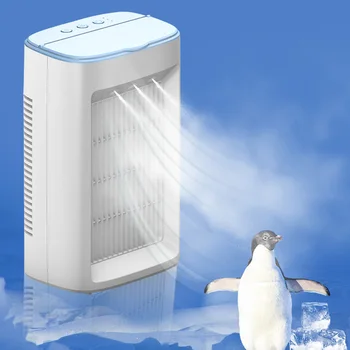 Taşınabilir Klima Çok Fonksiyonlu Mini Fan USB Elektrikli Hava Soğutucu Su Sprey Sis 3 Dişli Hız Hava Soğutma Fanı Nemlendirici