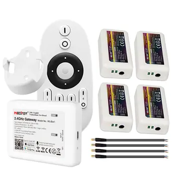 MiBoxer Dimmer 4-Zone RF CCT Uzaktan kolu İle 2.4 GHZ Ağ Geçidi WL-Box1 Wifi Denetleyicisi İçin 2835 5050 LED şerit ışık
