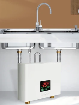5500W Anında Elektrikli Tankless su ısıtıcı Sıcak Anlık su ısıtıcı Sistemi Mutfak Banyo için uzaktan kumanda ile