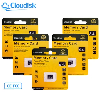 Cloudisk 5 PAKET 32GB 64GB 128GB U3 Flash Bellek Kartı Mikro SD Kart 16GB C10 UHS-1 8GB A1 3C Sertifikalı TF/SD Kart Telefon Kamera İçin
