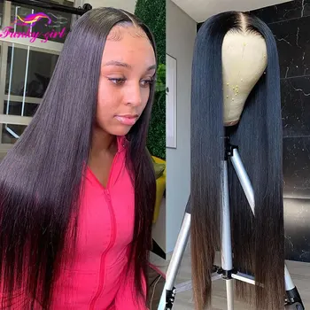 Düz Dantel ön peruk Şeffaf Uzun Brezilyalı Kemik düz insan saçı Peruk Kadınlar İçin 13x4 Kapatma ön peruk Ön Koparıp