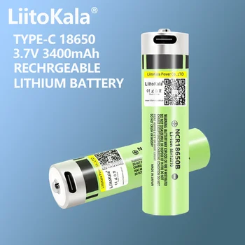 Sıcak 2 ADET LiitoKala USB - 34B 18650 3.7 V 3400mAh USB Şarj Edilebilir li-ion pil için El Feneri Elektrikli Fare Oyuncak Pil