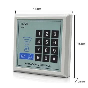 1000 Kullanıcı 125KHz RFID Erişim Kontrolü Tuş Takımı Açık Yağmur Geçirmez Kapak EM kart okuyucu Kapı Erişim Kontrol Sistemi