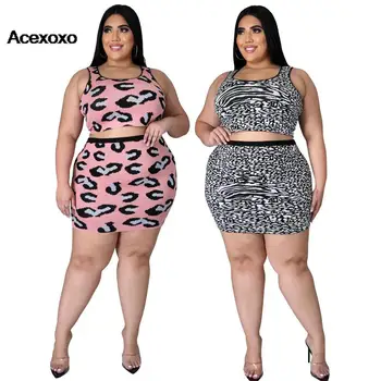 2023 yeni yaz moda büyük boy baskılı yelek + kısa etek iki parçalı kadın elbise kadın