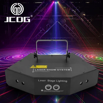JCDG 6 gözler RGB lazer ışıkları Profesyonel Projektör Sahne Aydınlatma Etkisi DJ Disko Parti Noel DMX Ses Otomatik Modları Lamba