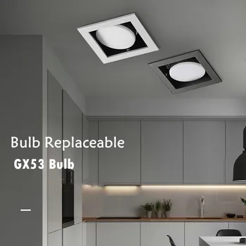 LED Downlight 7W 9W 12W GX53 ampul değiştirilebilir LED Spot ışık LED dekorasyon tavan lambası oturma odası mutfak paneli ışıkları