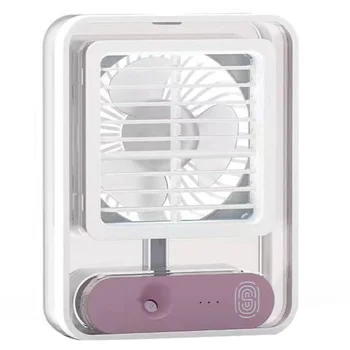1500mAh Mini spreyli fan Klima Şeffaf USB Şarj Edilebilir Klima Ev masaüstü vantilatör Nemlendirici Sirkülasyon
