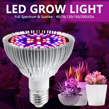 Hidroponik büyüme ışık E27 ampul büyümeye yol açtı MR16 tam spektrum AC85-265V UV lamba bitki E27 çiçek fide