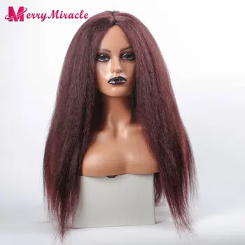 Uzun Sapıkça Düz sentetik peruk Siyah Kadınlar için Siyah Kahverengi Sarışın Zencefil Kırmızı Beyaz Saç Afro Peruk Sentetik Saç Peruk