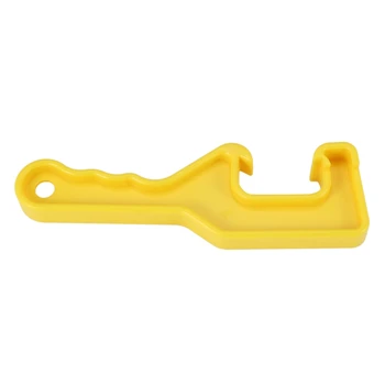 3X kova Kapağı Anahtarı-5 Galonluk Plastik Kovalarda ve Küçük Kovalarda Açık / Kaldırma Kapakları-Sarı-Dayanıklı Plastik Açıcı Aracı