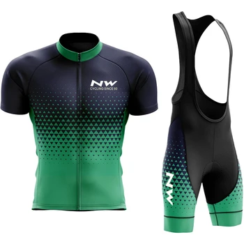 Bisiklet Jersey Erkekler Set Yaz Giyim erkek Bisiklet NW Northwave erkek pantolonları Takım Elbise Yol Üniforma Jel Mtb Giysileri 2023 Önlük Bluz Kısa