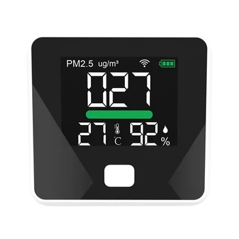 Tuya Wifi Hava Kalitesi Ölçer PM2. 5 Sıcaklık nem test cihazı Taşınabilir LED Ekran Ev Ofis İçin