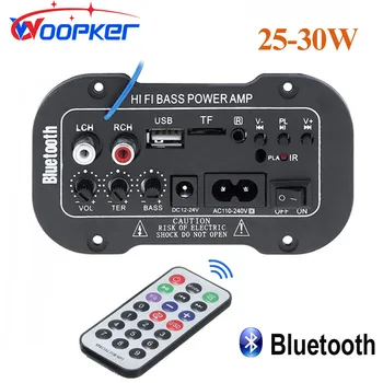 Woopker Dijital Amplifikatör Kurulu 25-30W Bluetooth Ses Amplificador DIY USB FM Radyo TF Çalar Subwoofer 110V 220V