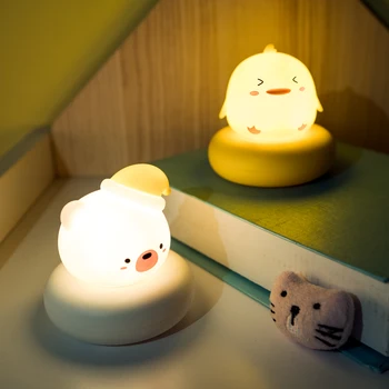 Sevimli Bebek Lambası çocuk Gece Lambası Ev Yatak Odası İçin Çocuk Gece Lambası Ayı Tavşan Çocuk USB Karikatür Led Lamba noel hediyesi