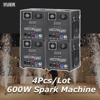 4 Adet/grup Elektronik 600W Soğuk Kıvılcım Havai Fişek Makinesi DJ Düğün Kutlama Dmx Uzaktan Kumanda Sparkular çeşme makinesi