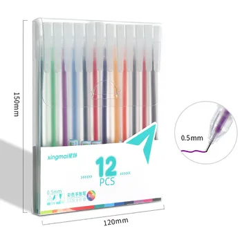 12 Renk Jel kalem 0.5 mm güzel nokta sevimli Ballpen Dergisi okul ofis Malzemeleri Kırtasiye