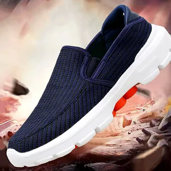 Yeni ayakkabı erkek mokasen ayakkabıları Hafif Slip-on Yürüyüş Nefes Yaz Rahat rahat ayakkabılar Erkekler Sneakers Zapatillas Hombre 2022