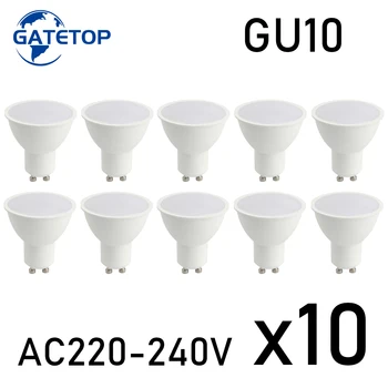 10 adet LED Foco Spot GU10 220V 240V Yüksek Lümen Yerine 50W 100W Halojen Lamba için Uygundur Aşağı Lamba Avizeler