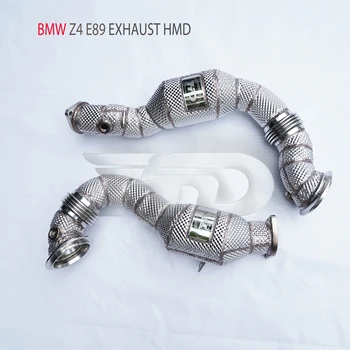 HMD Egzoz Sistemi Yüksek Akış Performansı İniş Borusu BMW Z4 E89 N54 3.0 T 2009-2015 Araba Aksesuarları Katalitik Başlık