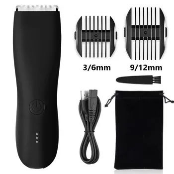 Erkek Elektrikli Kasık Saç Düzeltici kasık Saç Düzeltici Vücut bakım Makası Erkekler için Bikini Epilatör şarj edilebilir Tıraş Makinesi Jilet