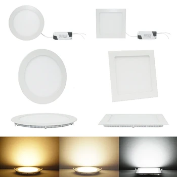 3 w 6 W 9 W 12 W 15 W 18 W yuvarlak ve quadrate LED panel aydınlatma,tavan gömme spot lamba,fit için balkon, tuvalet ve mutfak