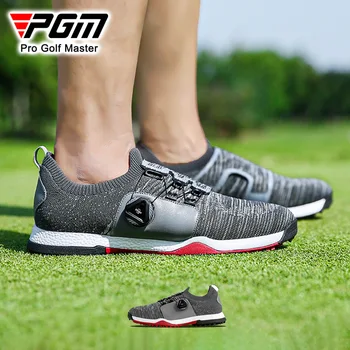 PGM Erkekler golf ayakkabıları Erkek Nefes Örgü golf ayakkabısı Dokuma Uçan spor ayakkabı Ultra hafif Spor Ayakkabı kaymaz Sivri Eğitmen