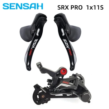 SENSAH SRX PRO 1X11Speed Yol Bisikleti Groupset R / L Tetik Kolu Kolu ve Arka Vites Değiştiriciler Çakıl Bisiklet Cyclo Çapraz Bisiklet Parçaları