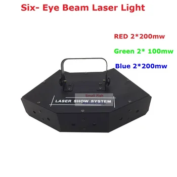 Fabrika fiyat Yeni sahne lazer ışığı RGB tam renkli altı göz ışın lazer ışığı kulübü DJ disko lazer ışığı projektörü yeni tasarım