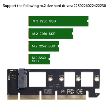 M. 2 Nvme SSD PCI-E 3. 0X16/X8 / X4 Masaüstü SSD Adaptör Kartı Masaüstü Katı Hal Sürücü Yükseltici Kart Genişletme Kartı