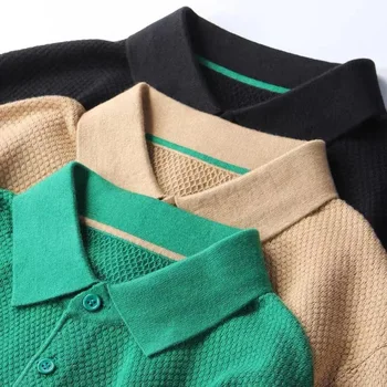 Polo gömlekler erkek Rahat Uzun Kollu T T-shirt Yün Yaka Moda Bahar Sonbahar Yeni Bahar Gelgit Marka Tops & Tees Giyim