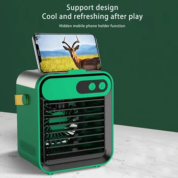 Taşınabilir Klima Şarj Edilebilir Mini Hava Soğutucu USB Kablosuz Masaüstü Su Soğutma Fanı Nemlendirici Elektrikli spreyli fan