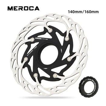 MEROCA XR Ultra hafif Bisiklet Merkezi Kilit Rotor 140mm / 160mm Dağ Bisikleti ve Yol bisiklet fren diski ısı dağılımı ile