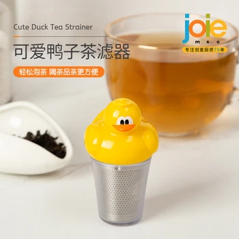 JOİE Çay Demlik Yaratıcı Güvenlik çay poşeti Filtre ördek Şekli Sevimli çay süzgeci demlik Bardak Kullanımı Sevimli İnsanlar Şekli Gıda Sınıfı
