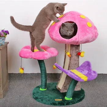 Pet yeni kedi tırmanma çerçeve kedi atlama platformu sisal sütun kedi oyuncak kedi tırmığı kurulu kedi tırmığı sürüm kedi hamak