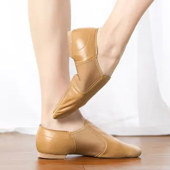 Caz Ayakkabı Erkekler Hakiki Deri Caz Terlik Yumuşak Dans Caz Sneakers Kadın Jimnastik Unisex Kayma Caz dans ayakkabısı