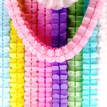 3.6 M Renkli Dört Yapraklı Yonca Kağıt Tinsel Çelenk Bebek Duş Düğün Doğum Günü Partisi Ev DIY Dekorasyon Zanaat Malzemeleri