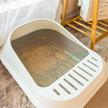Eğitim Tuvalet Kedi Yatak Örtüleri Malzemeleri Eleme Büyük Uygun Kedi Yatak Örtüleri Sızdırmaz Açıklık Katzen Toilette Evcil Hayvan Ürünleri QF50CB