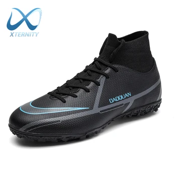 Ultralight Büyük Boy 48 Yüksek Ayak Bileği futbol ayakkabıları Erkekler Eğitim Sneakers Çim futbol kramponları Çocuklar AG / TF Futbol Cleats spor ayakkabı