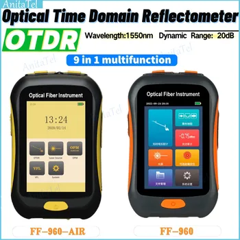 Aktif Fiber Test OTDR Test Cihazı FTTH Reflectometer ile VFL OLS OPM Dokunmatik Ekran SC Konektörü FF-960 1550nm 80km Aralığı