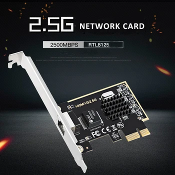 PCIe PCIExpress Ağ Lan Kartı 100/1000M/2.5 G RJ45 Adaptörü 1 Port RTL8152 Yonga Seti Gigabit Ethernet Dahili Masaüstü Kablolu