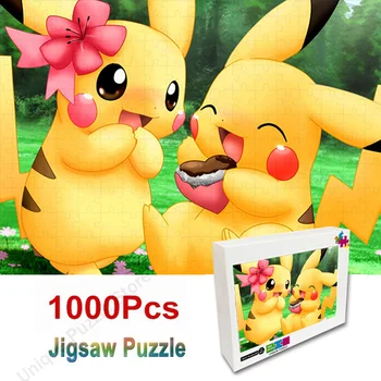 Ahşap yap-boz 35/300/500/1000 Adet Oyuncaklar Zeka Bulmacası Anime Pikachu yap-boz Çocuklar Öğrenme Eğitici Oyuncaklar