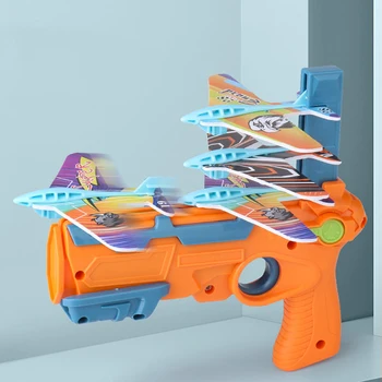 Uçak Başlatıcısı Kabarcık Mancınık 3 Küçük oyuncak uçak Komik uçak oyuncak Çocuklar için Uçak Mancınık atıcılık Oyunu Hediye