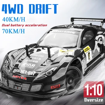 1:10 4WD Yüksek hızlı Drift Araba Darbeye Dayanıklı Araç 70km Rekabet Yarış kros Çocuk çocuk Uzaktan Kumanda oyuncak arabalar