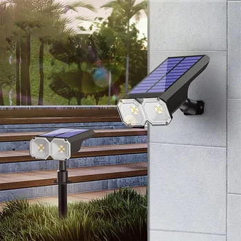 RGB güneş enerjili spot ışık 18 LED açık alan su geçirmez projektör renk Değiştiren Çok Renkli Yol veranda kapısı çit USB