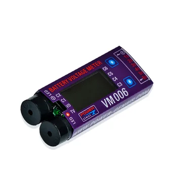 Gerilim Metre VM006 1-6 S LiPo Pil Doğru Pil Gerilim Metre İle LCD Sıvı Kristal ekran alarmı İçin RC Pil